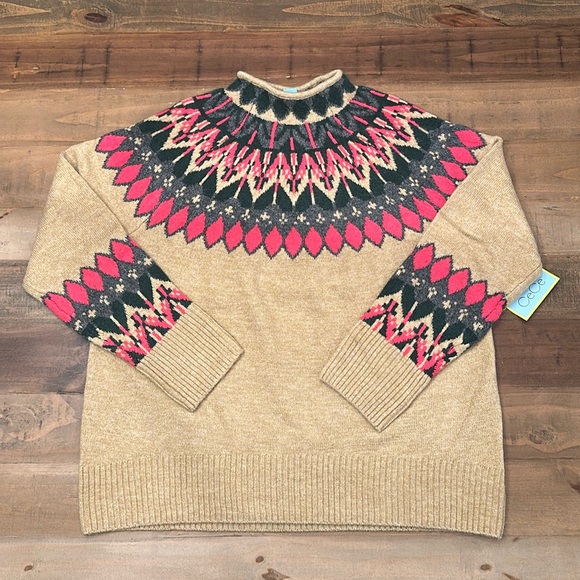 CeCe Sweaters - CeCe Fair Isle Sweater